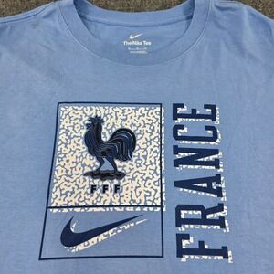 Nike‎ The Nike Tee France FFF Soccer TShirt Blue Mens Graphic Top XL NWT